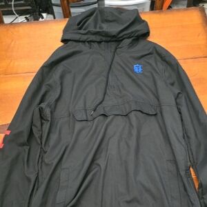 Rue21 Black Windbreaker with Blue Accent
